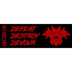 DEFEAT DESTROY DEVOUR (Black) Banner